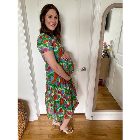 AMANDA UPRICHARD Women's Green Floral Collared Shirt Pierre Midi Dress Size XL - Picture 12 of 12